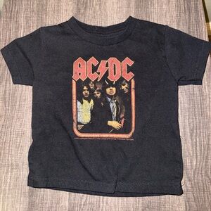 AC/DC Kids Size 3 Graphic Band Tee Rock N Roll Vintage Wash Shirt